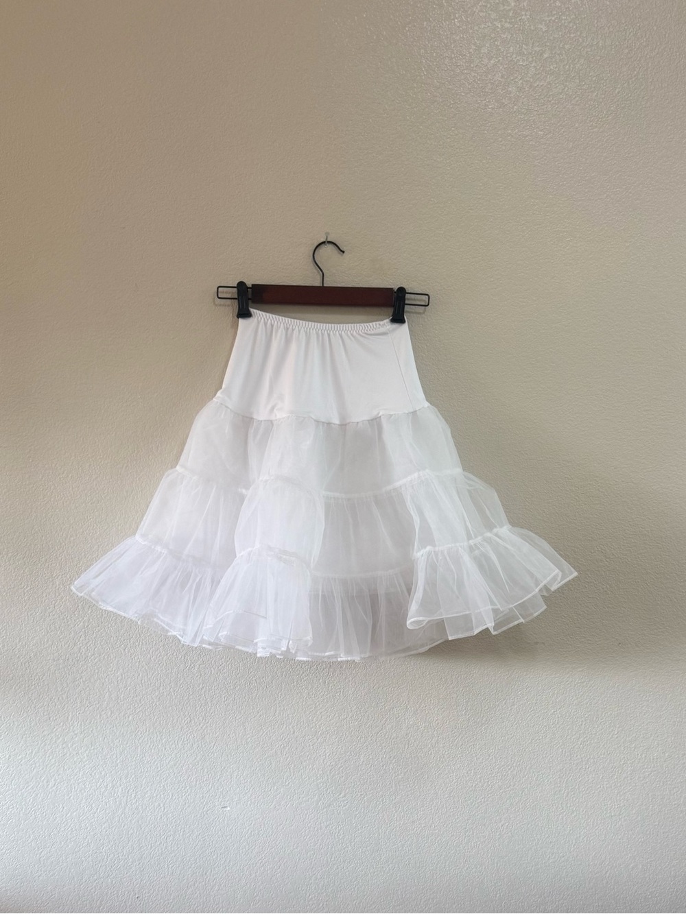 Full White Tiered Tulle Petticoat Skirt - Tutu